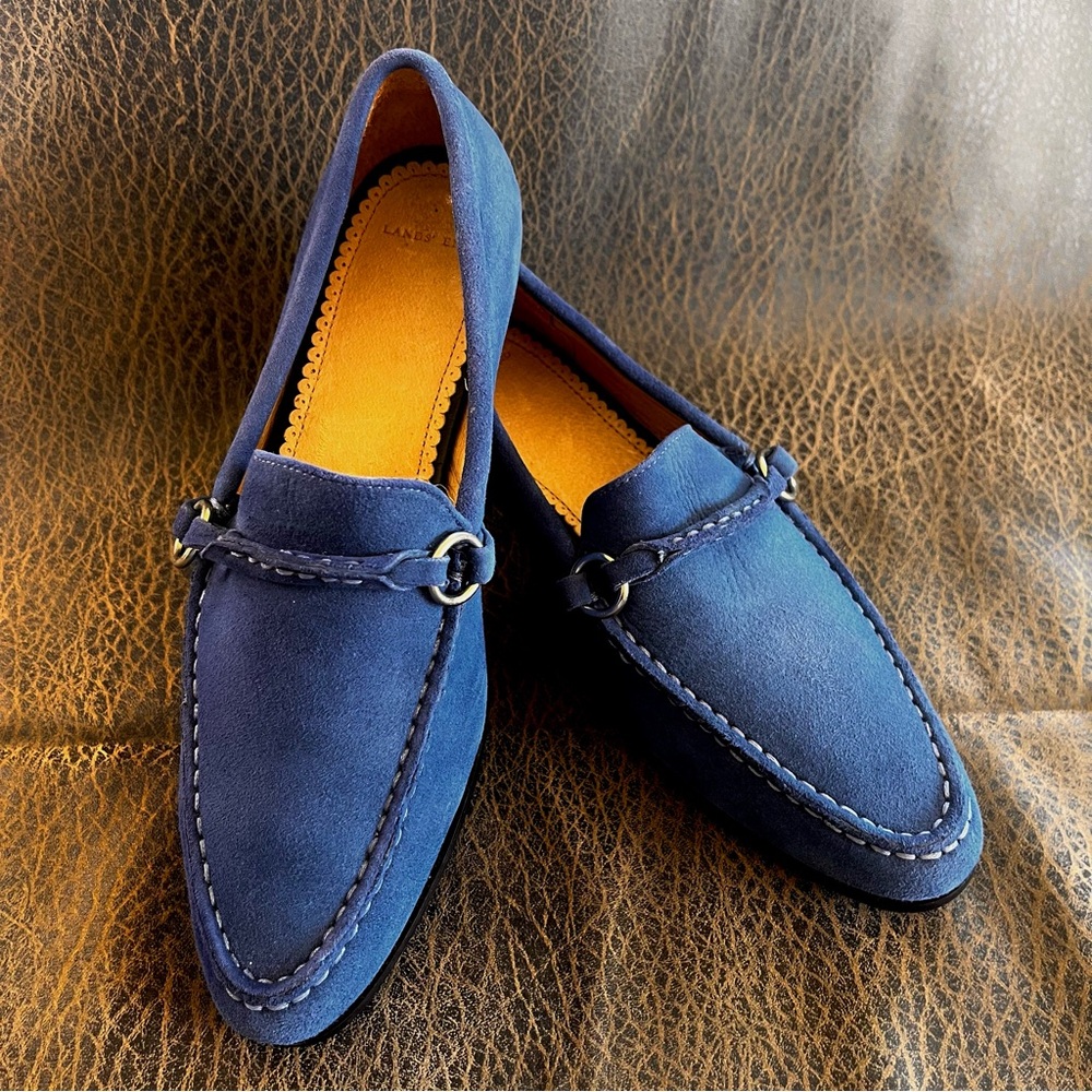Lands End Women’s Blue Suede Loafers
